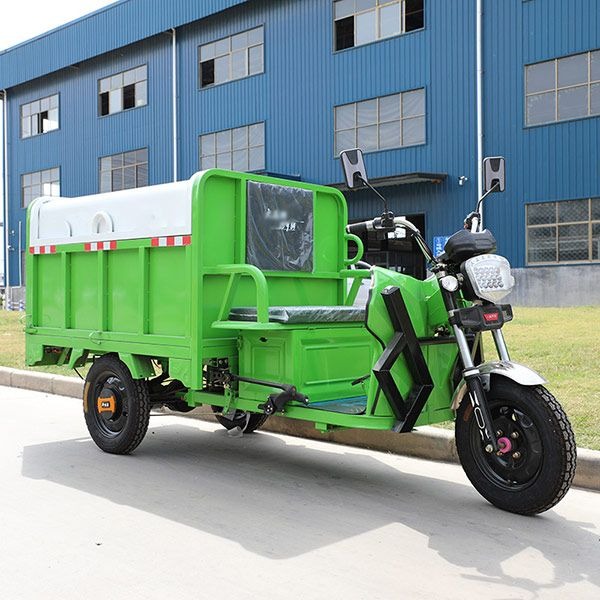 Xe chở rác bằng điện 3 bánh có thiết kế thông minh, khả năng vận hành êm ái